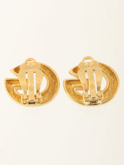 ロゴプレートイヤリング ゴールド