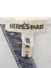 ボルデュックパターン半袖Tシャツ ホワイト/ネイビー