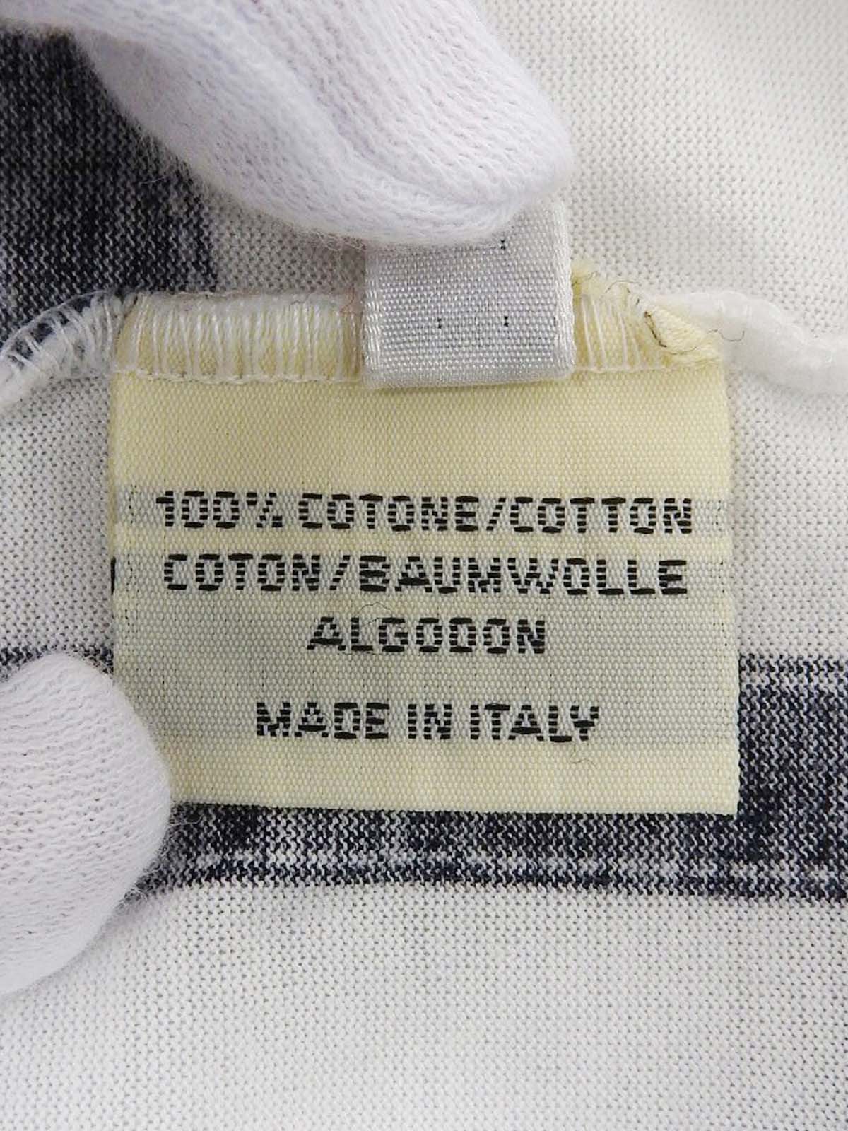 ボルデュックパターン半袖Tシャツ ホワイト/ネイビー