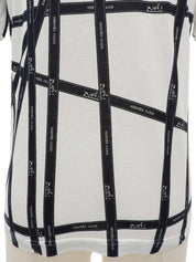 ボルデュックパターン半袖Tシャツ ホワイト/ネイビー