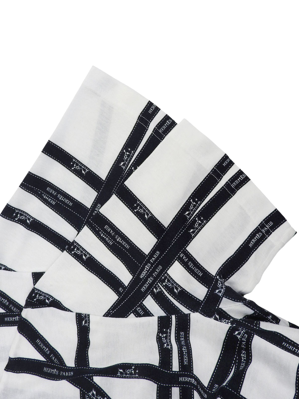 ボルデュックパターン半袖Tシャツ #XSホワイト/ネイビー