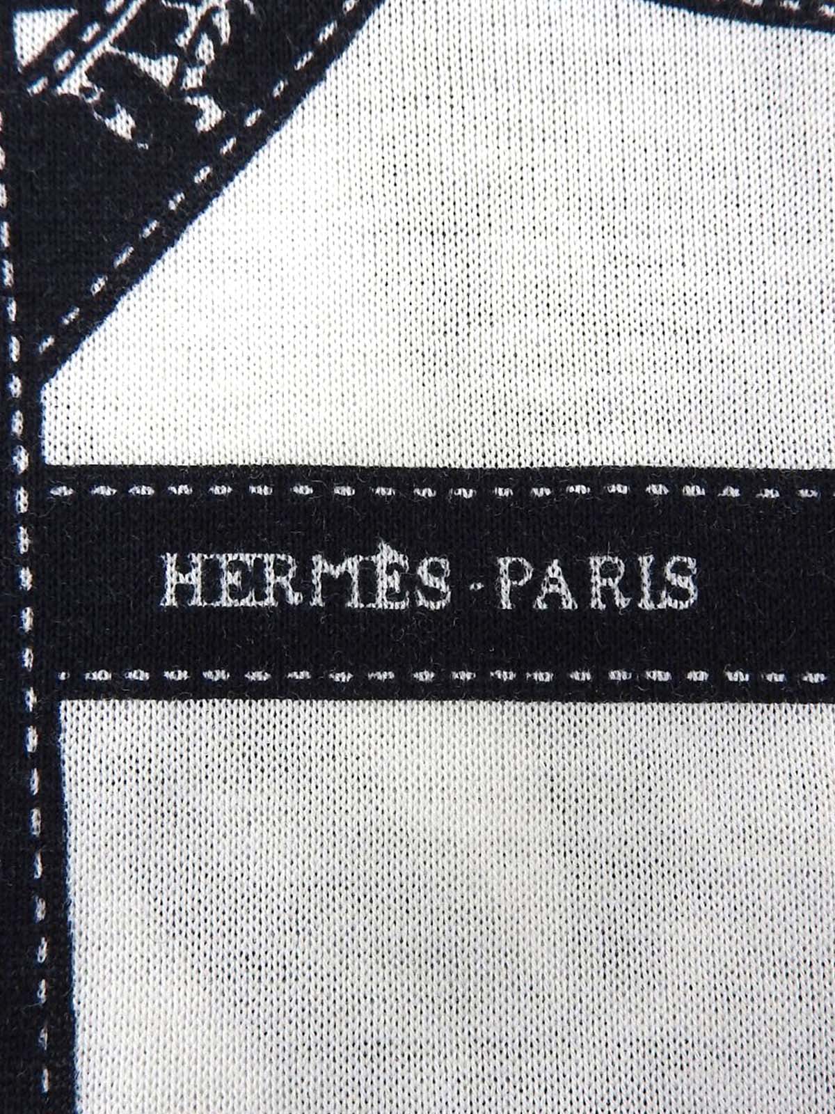 ボルデュックパターン半袖Tシャツ ホワイト/ネイビー