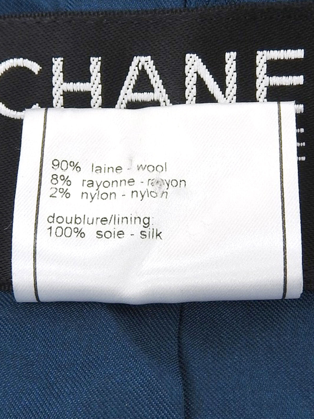 1997 Tweed CC Mark Button Collarless Jacket Multi