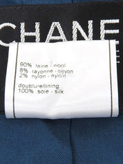 1997 Tweed CC Mark Button Collarless Jacket Multi