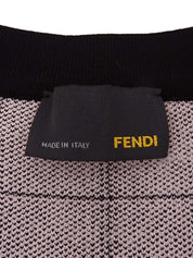 ブロックチェックパターンロゴボタンカーディガン ピンク/ブラック