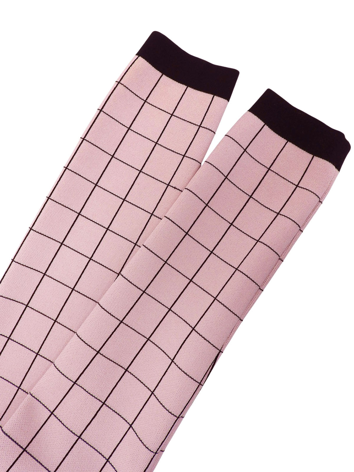 ブロックチェックパターンロゴボタンカーディガン ピンク/ブラック