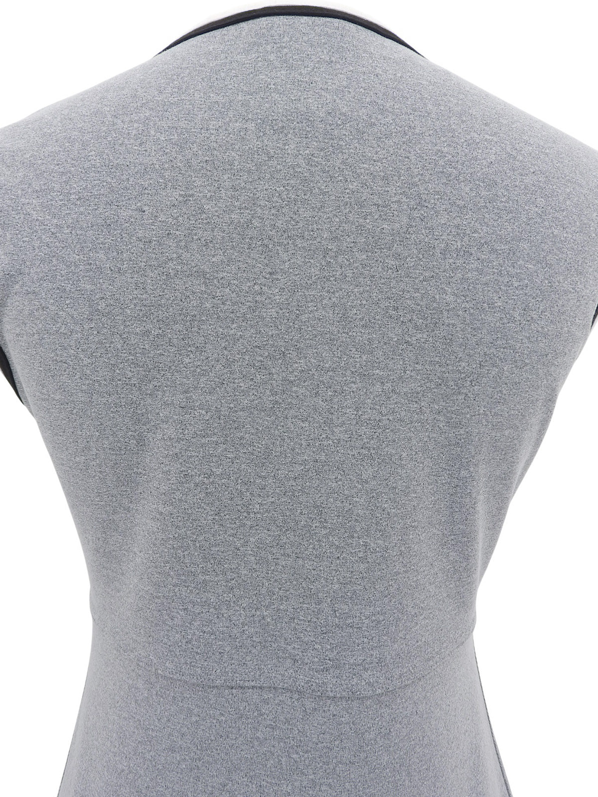 トリムデザインCCマーク刺繍ノースリーブワンピース グレー/マルチ