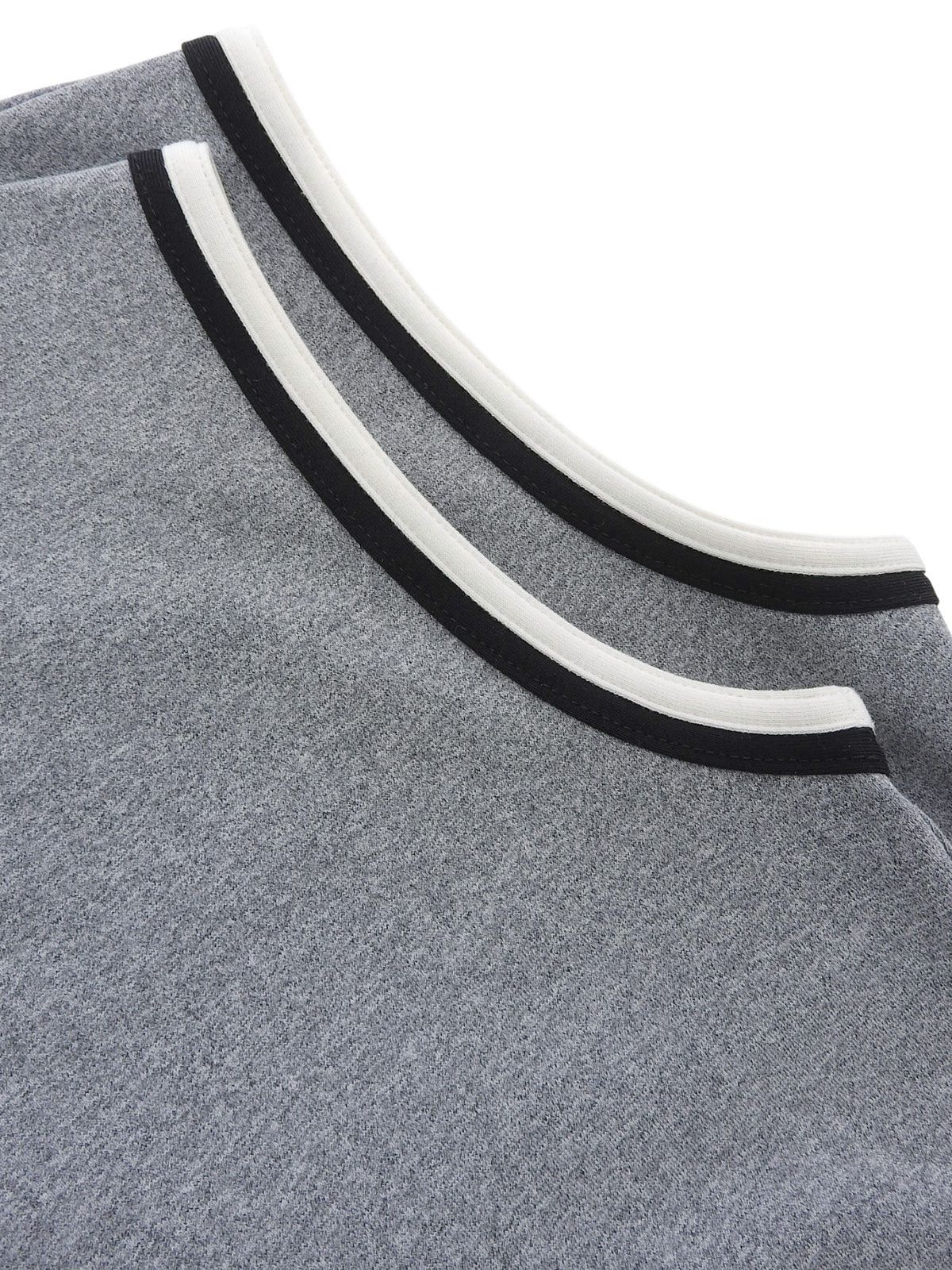 トリムデザインCCマーク刺繍ノースリーブワンピース グレー/マルチ