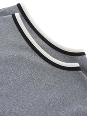 トリムデザインCCマーク刺繍ノースリーブワンピース グレー/マルチ