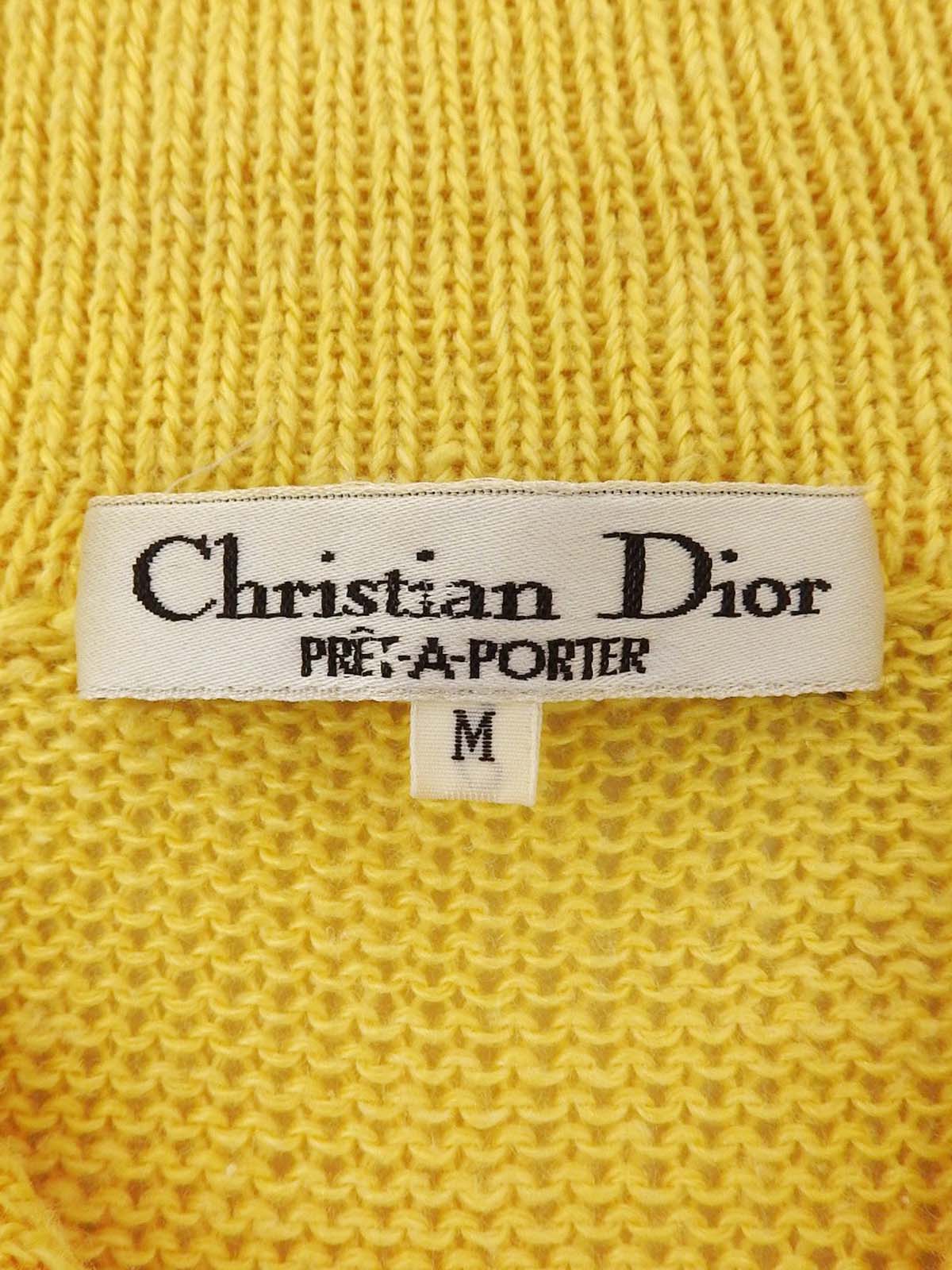 ロゴ刺繍ニットポロシャツ イエロー