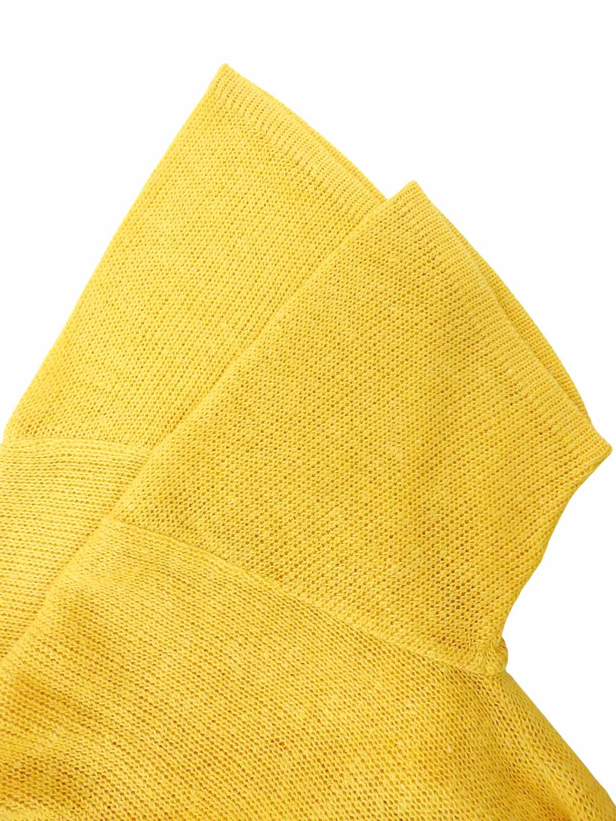 ロゴ刺繍ニットポロシャツ イエロー