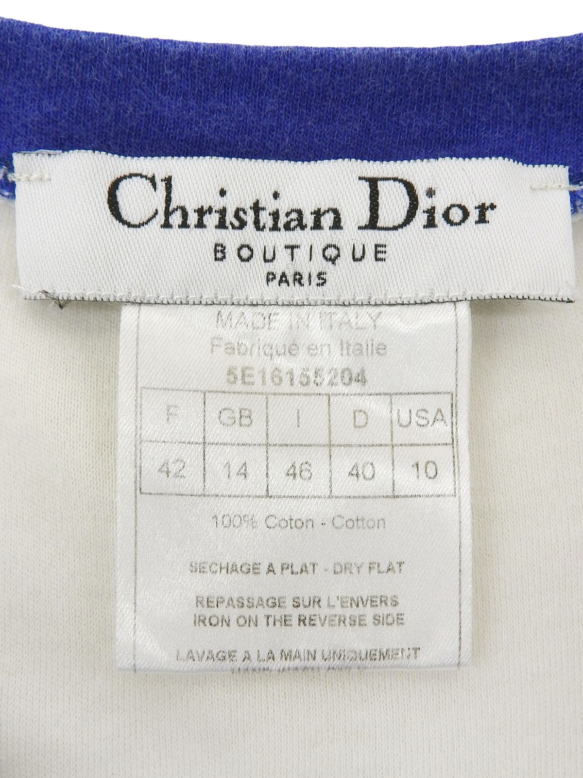 ジョン・ガリアーノ期 キャラクタープリント半袖Tシャツ アイボリー/マルチ