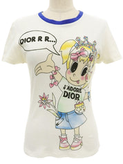 ジョン・ガリアーノ期 キャラクタープリント半袖Tシャツ アイボリー/マルチ