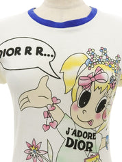 ジョン・ガリアーノ期 キャラクタープリント半袖Tシャツ アイボリー/マルチ