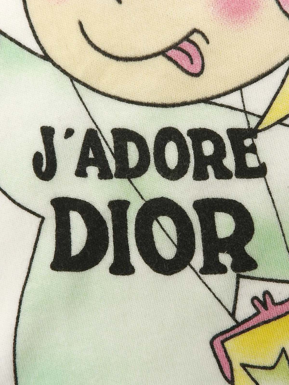 ジョン・ガリアーノ期 キャラクタープリント半袖Tシャツ アイボリー/マルチ