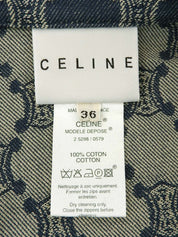 Denim Macadam Pattern Jacket in Blue