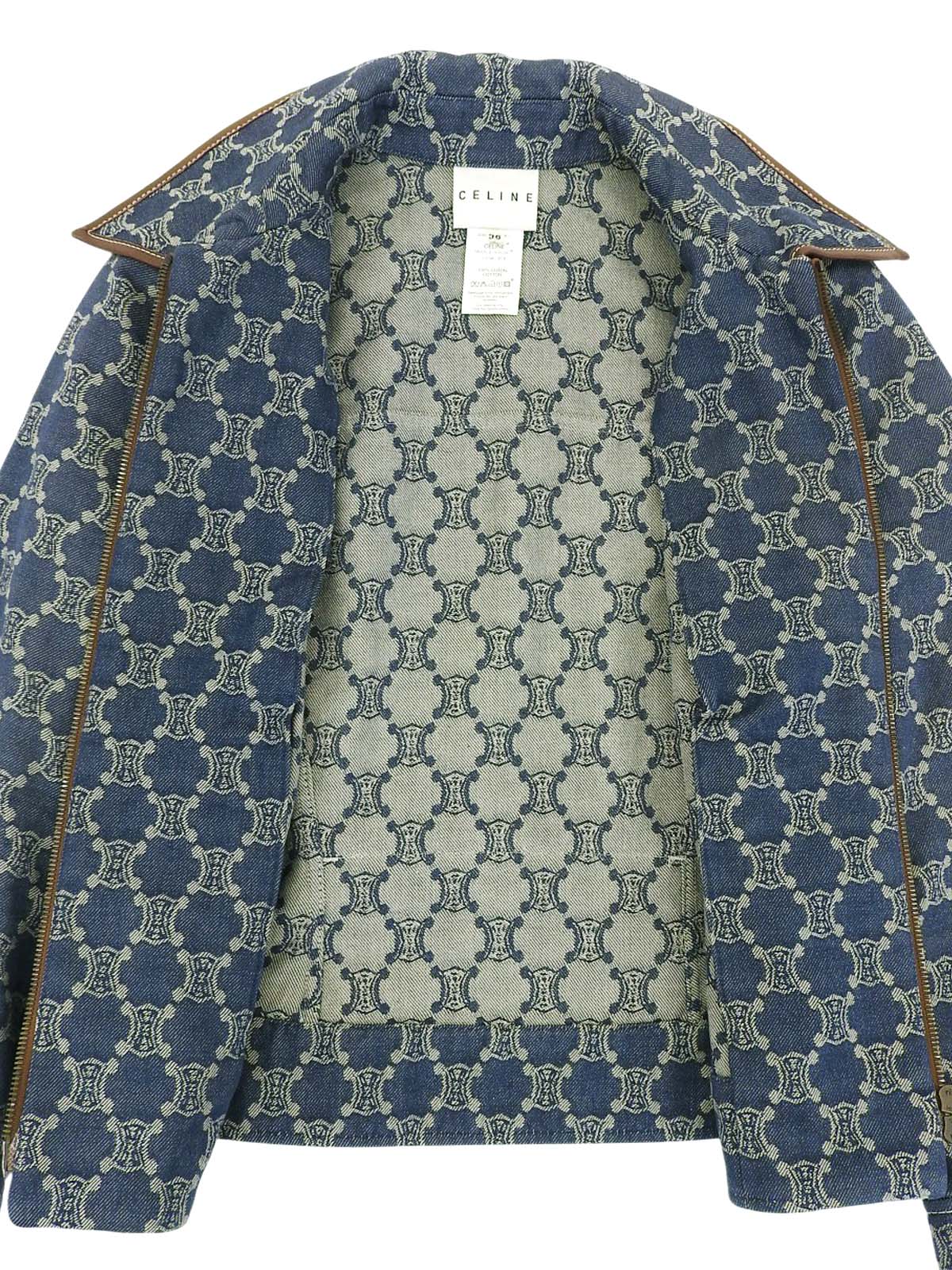 Denim Macadam Pattern Jacket in Blue