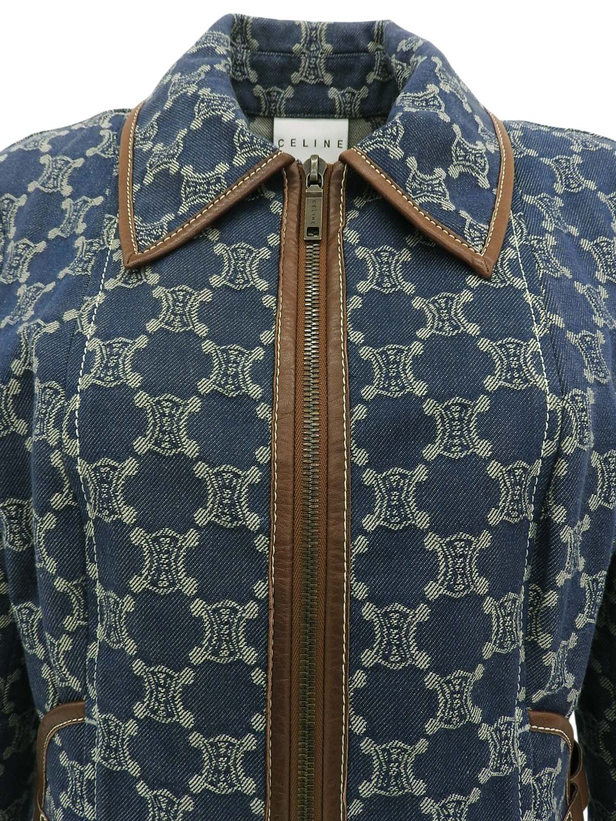 Denim Macadam Pattern Jacket in Blue