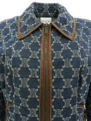 Denim Macadam Pattern Jacket in Blue
