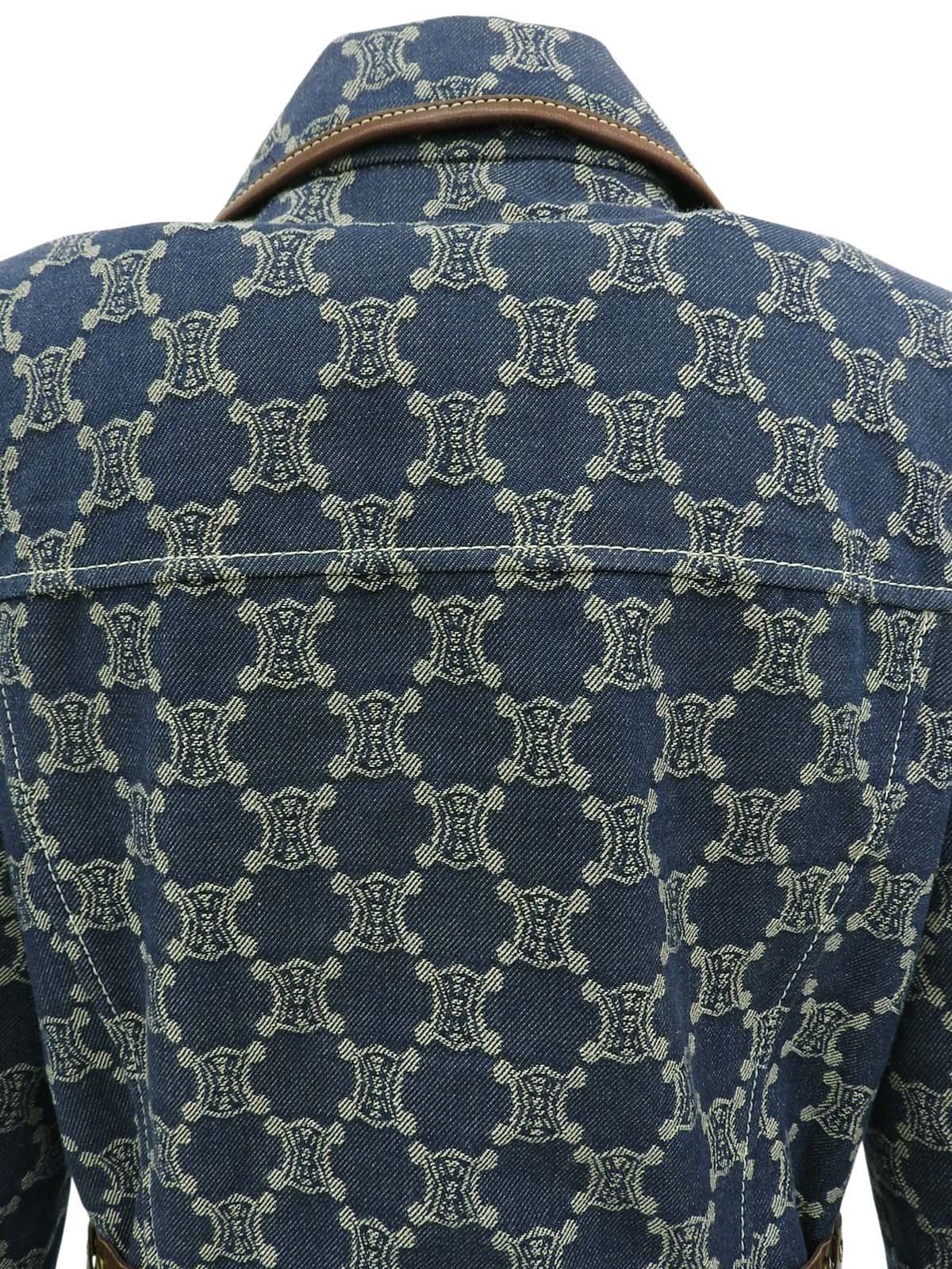 Denim Macadam Pattern Jacket in Blue