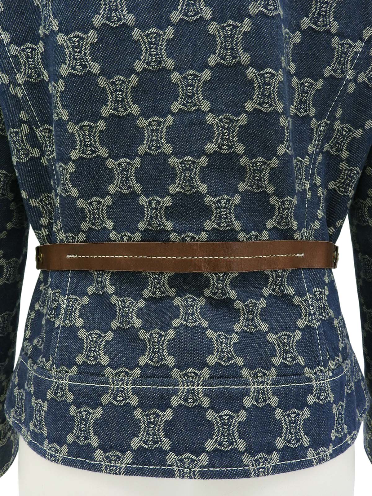 デニムマカダムパターンジャケット ブルー