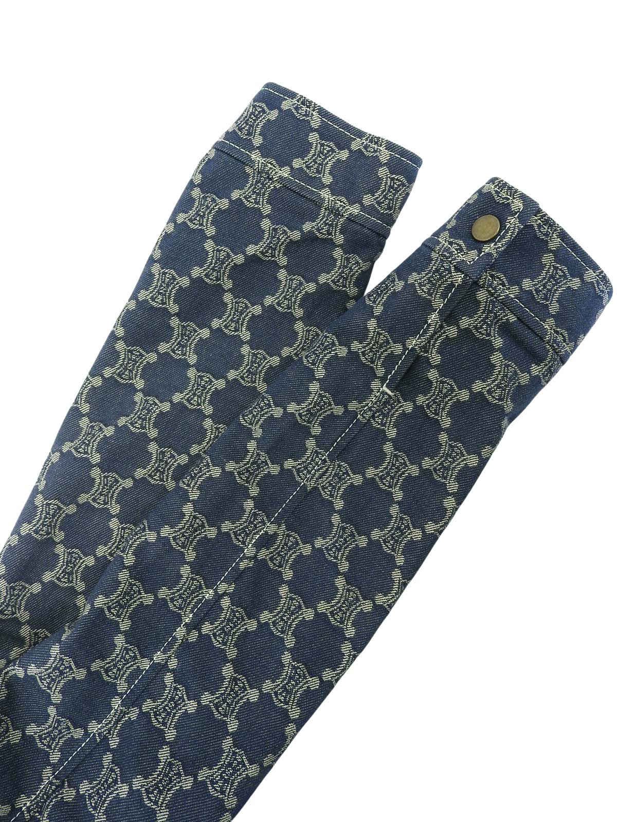 Denim Macadam Pattern Jacket in Blue