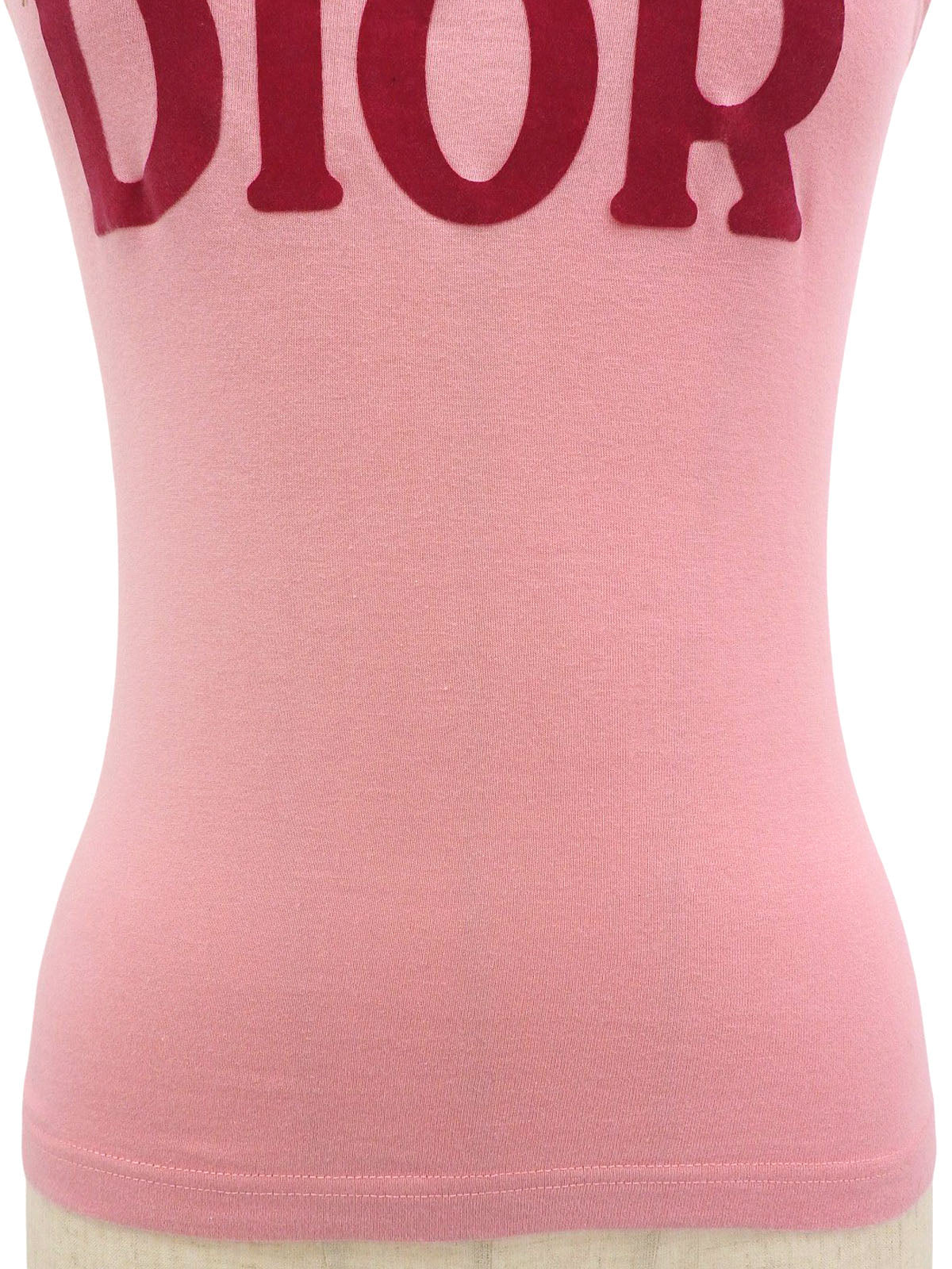 ロゴノースリーブトップス ピンク