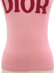 ロゴノースリーブトップス ピンク