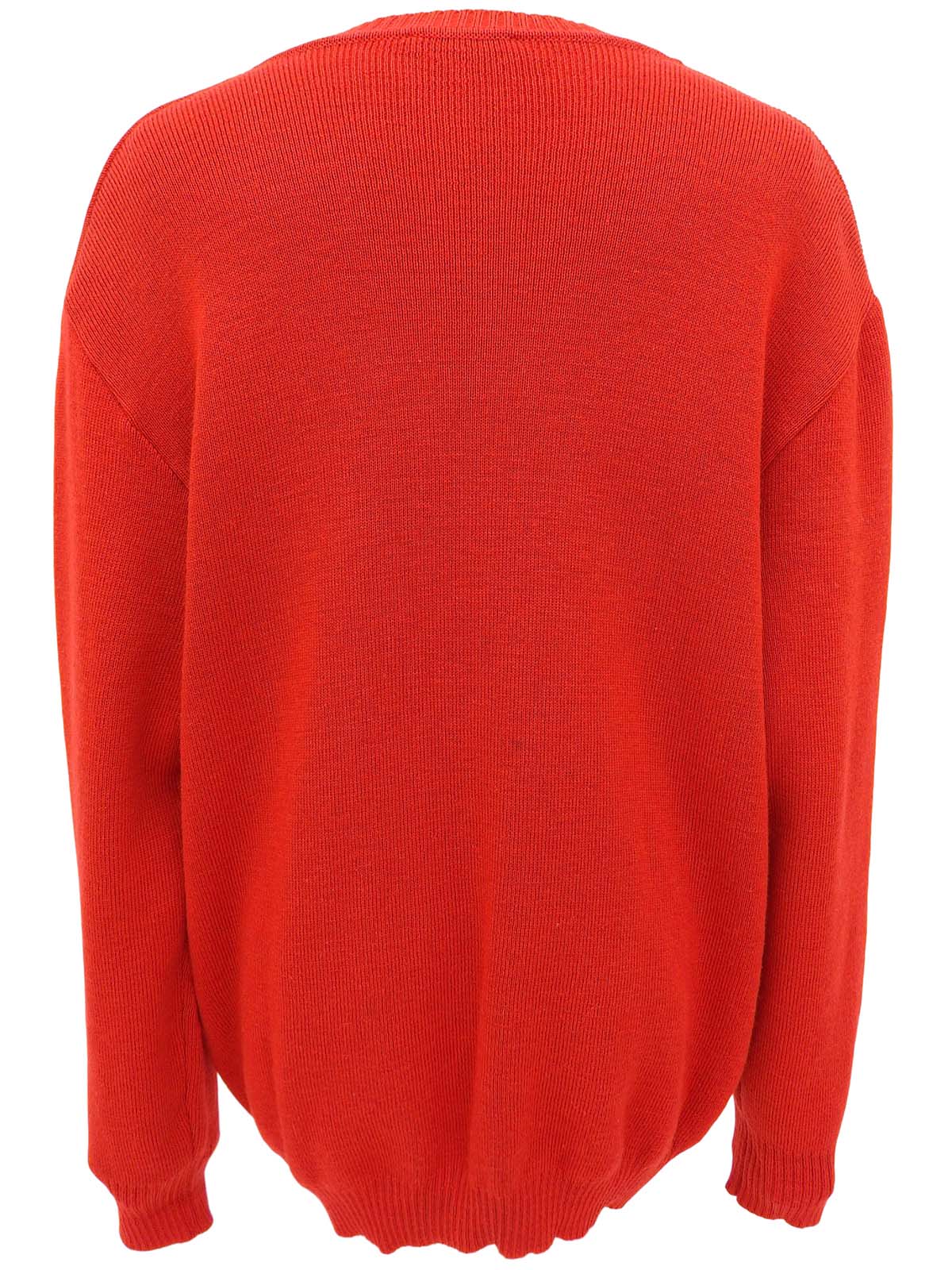 Logo Emblem Patch Cardigan Red