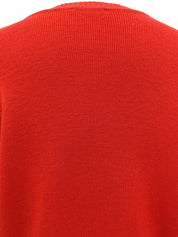 Logo Emblem Patch Cardigan Red