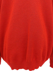 Logo Emblem Patch Cardigan Red