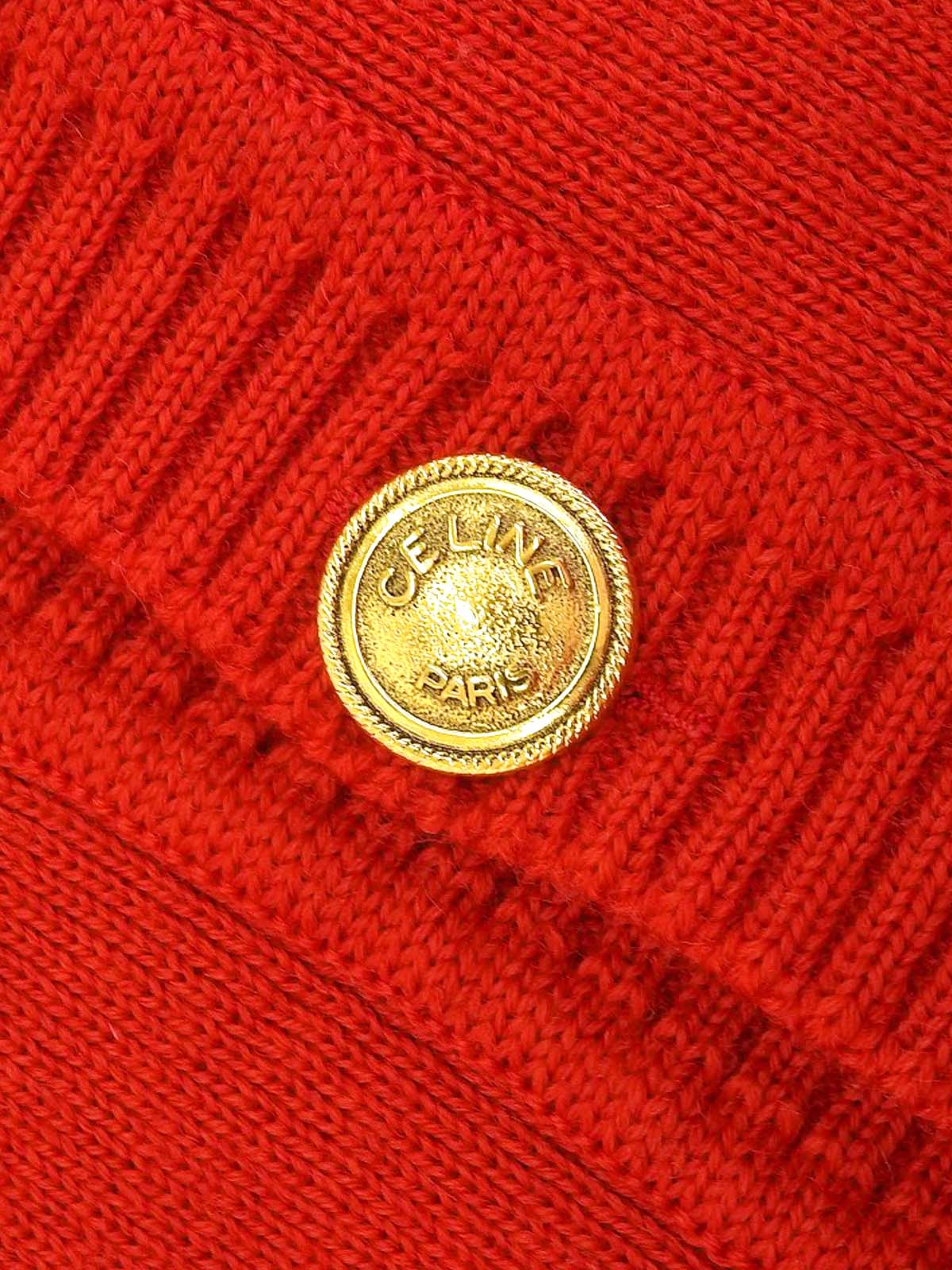 Logo Emblem Patch Cardigan Red