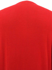 チェックデザインロゴ刺繍セーター レッド/ブラック