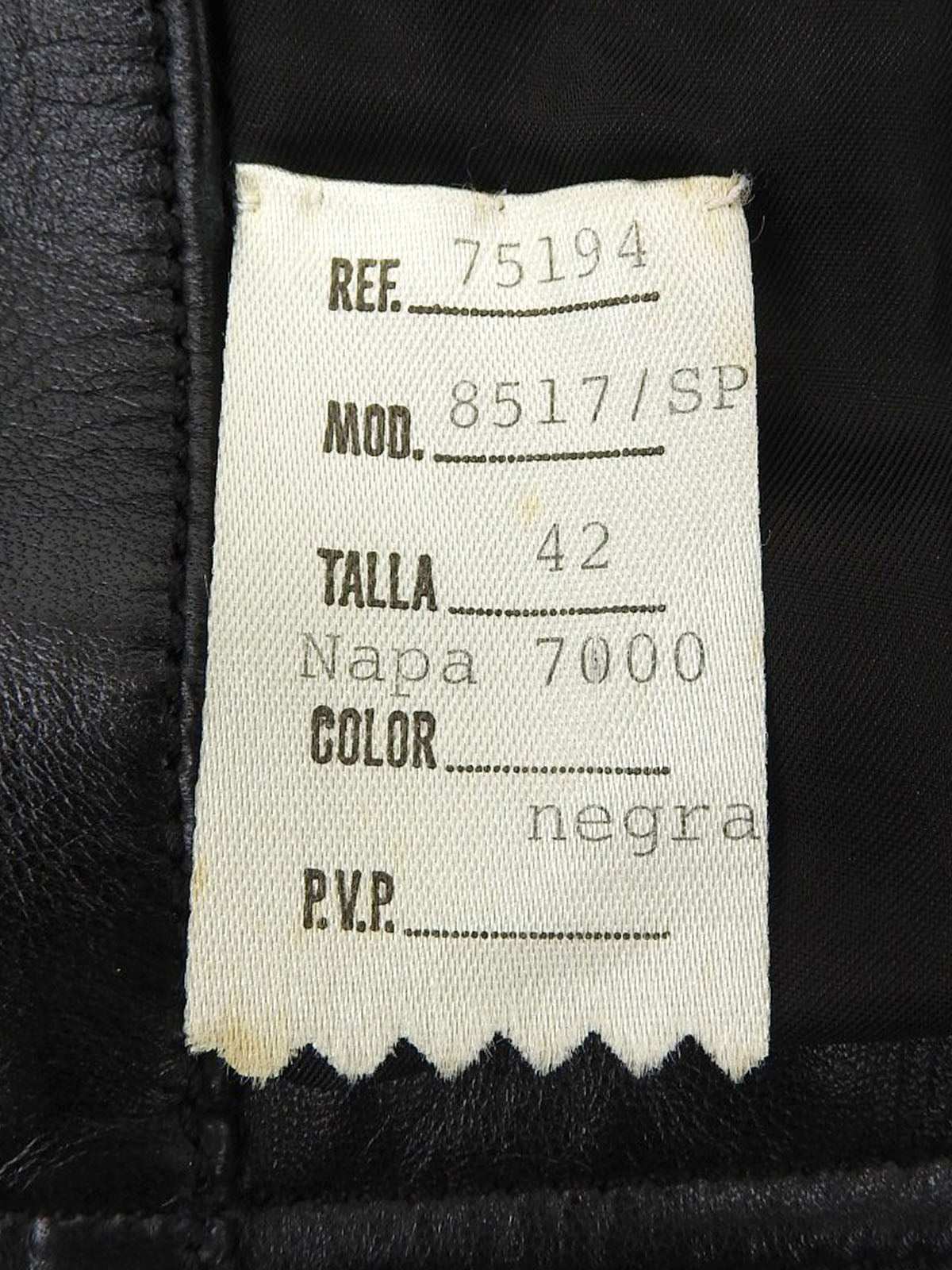 Leather Anagram Button Long Coat in Black