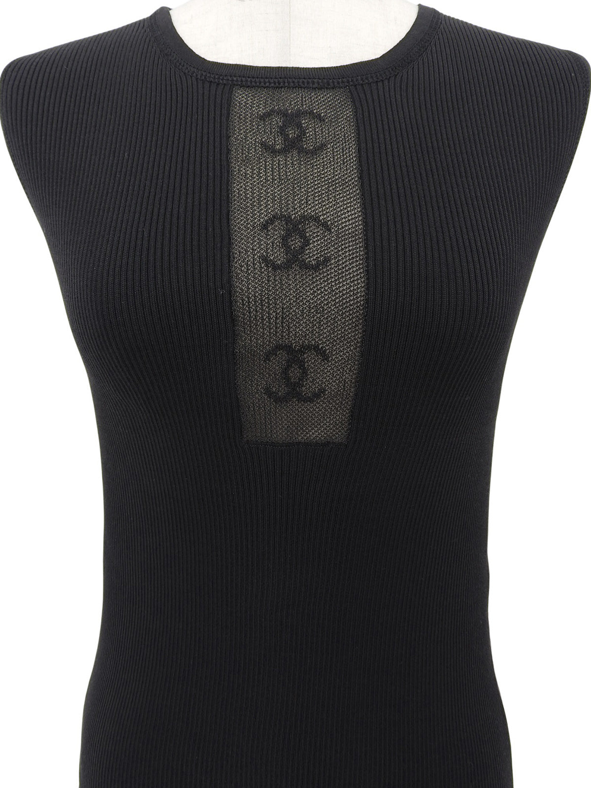 2003 Mesh CC Mark Sleeveless Top Black
