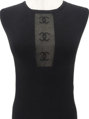 2003 Mesh CC Mark Sleeveless Top Black