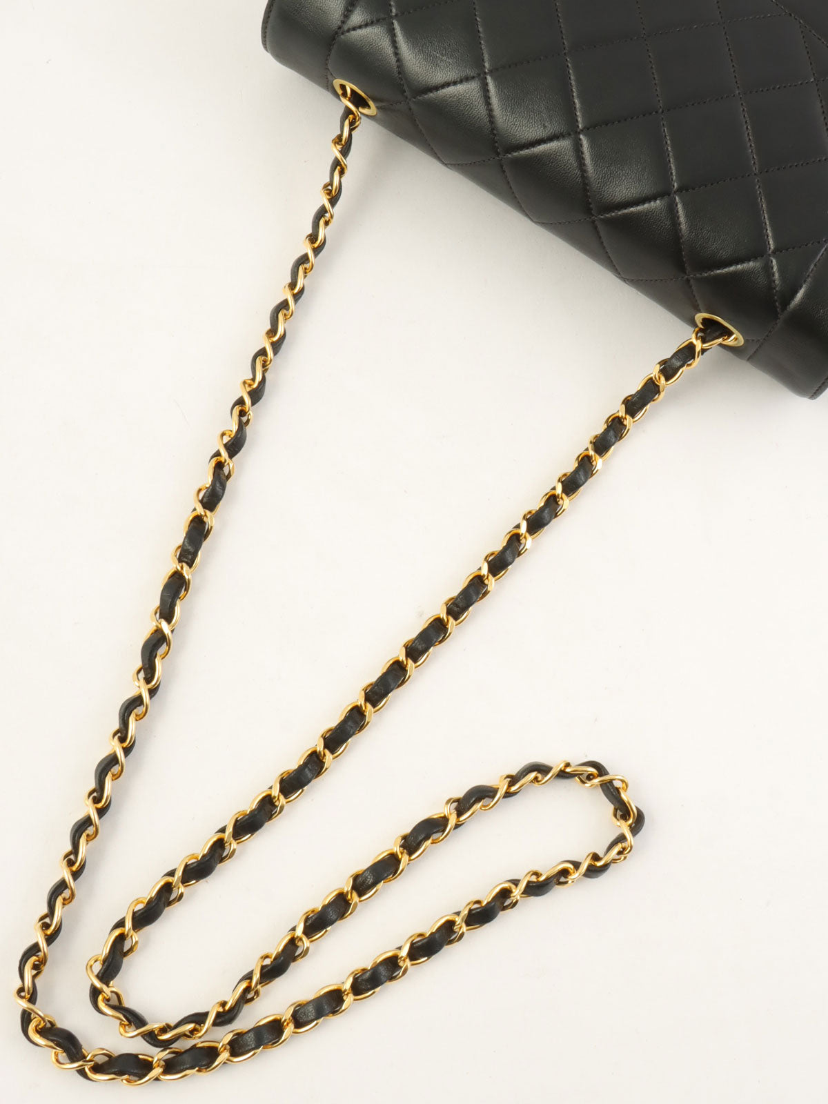 1992 Diana Flap Chain Bag 25cm Black