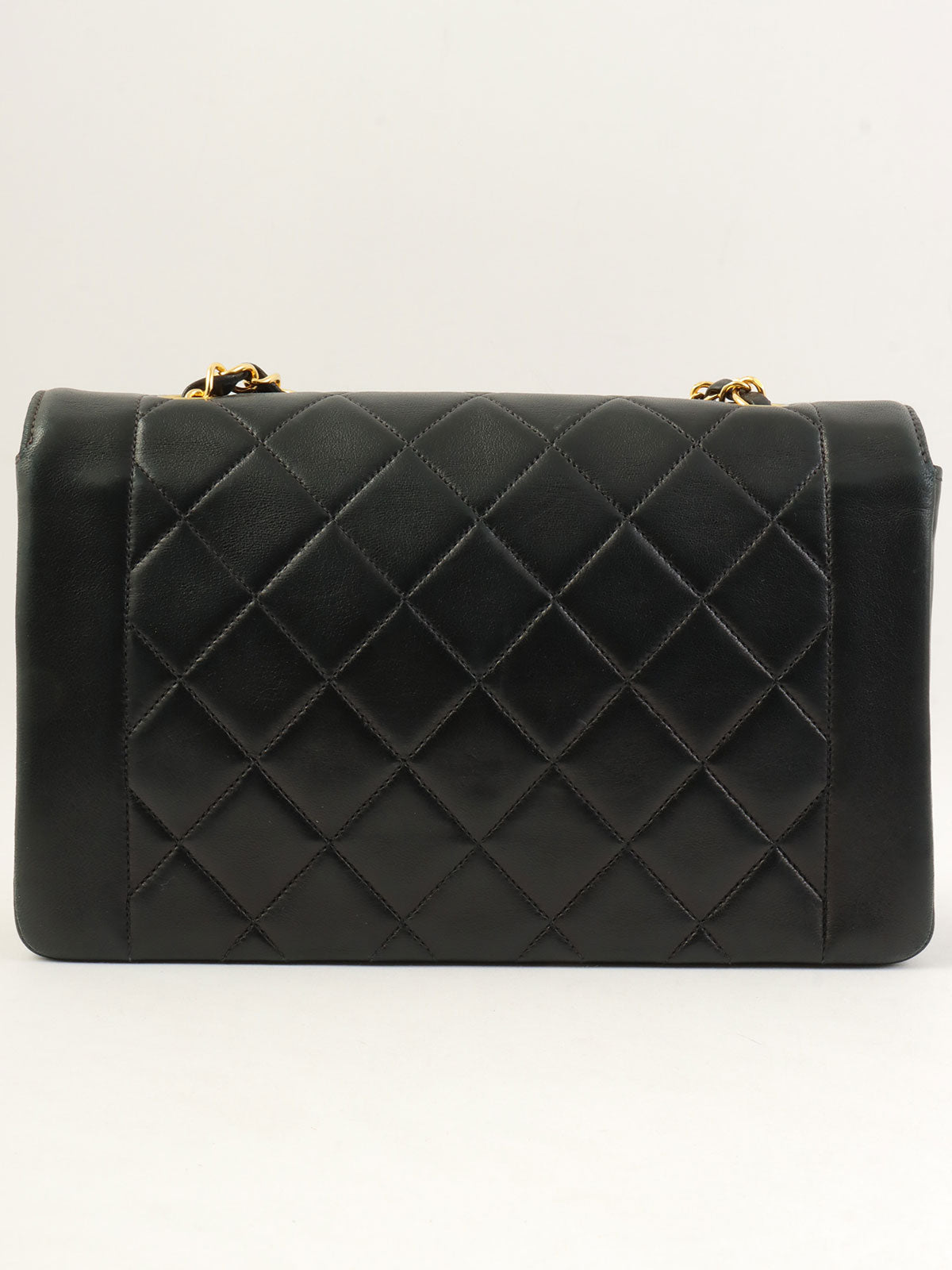 1992 Diana Flap Chain Bag 25cm Black