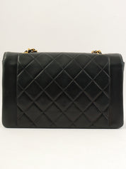 1992 Diana Flap Chain Bag 25cm Black