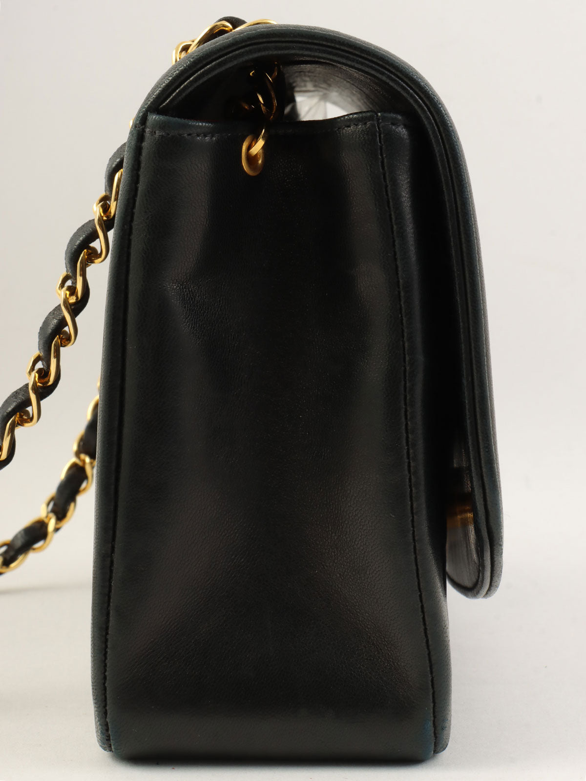 1992 Diana Flap Chain Bag 25cm Black