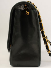 1992 Diana Flap Chain Bag 25cm Black