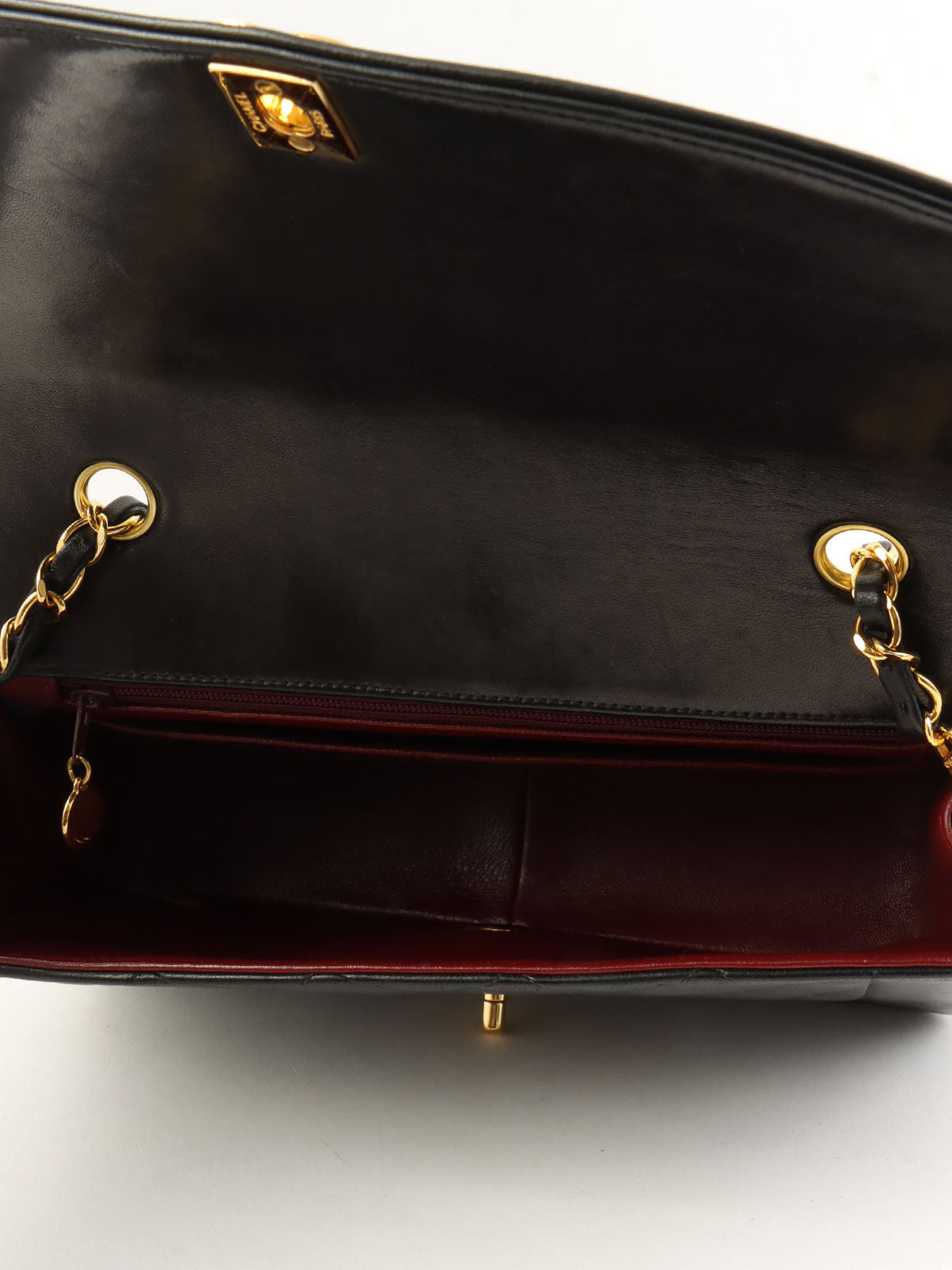 1992 Diana Flap Chain Bag 25cm Black