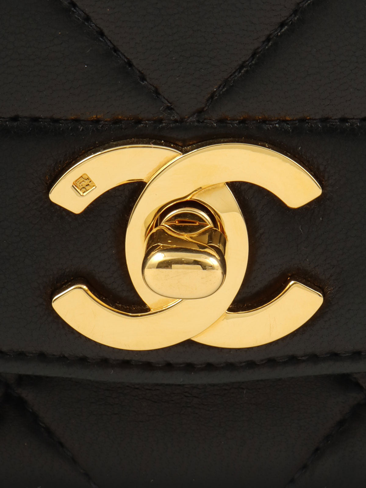 1992 Diana Flap Chain Bag 25cm Black