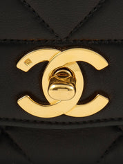 1992 Diana Flap Chain Bag 25cm Black
