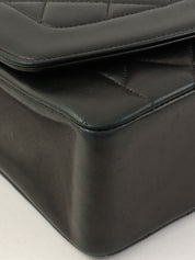 1992 Diana Flap Chain Bag 25cm Black
