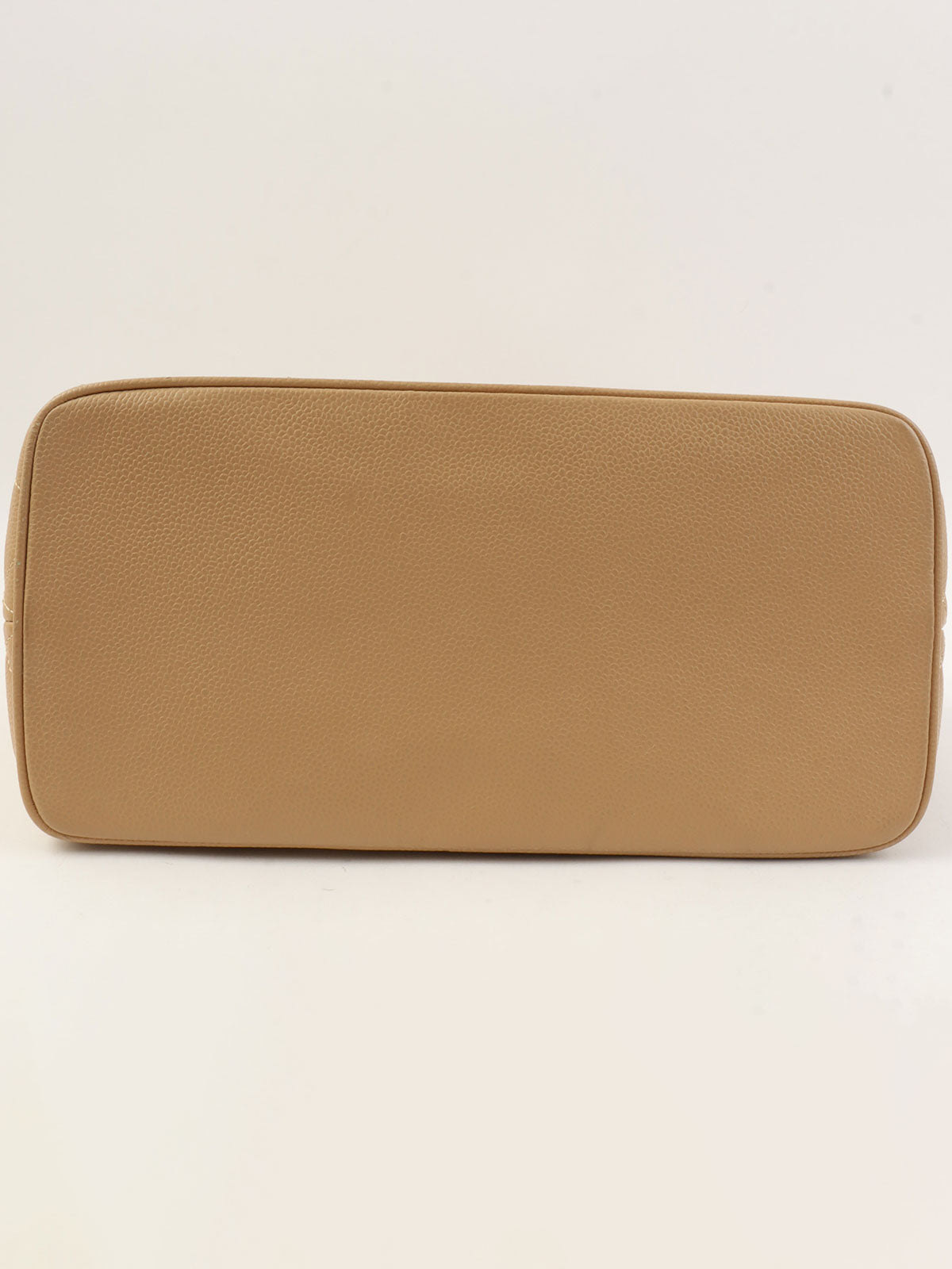 2005 Caviar Skin CC Mark Stitch Reprint Tote Bag, Beige