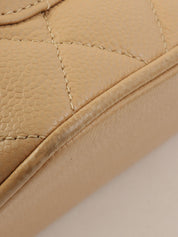 2005 Caviar Skin CC Mark Stitch Reprint Tote Bag, Beige