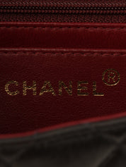 Circa 1995 CC Turnlock Plastic Chain Shoulder Bag in Black/Brown