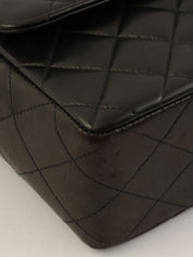 Circa 1995 CC Turnlock Plastic Chain Shoulder Bag in Black/Brown