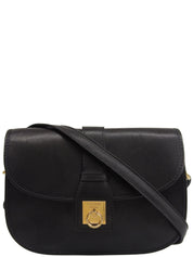Logo Plate Shoulder Bag Black
